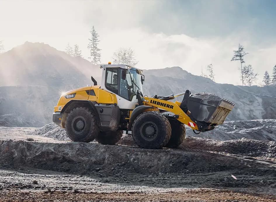 Radlader auf der Baustelle